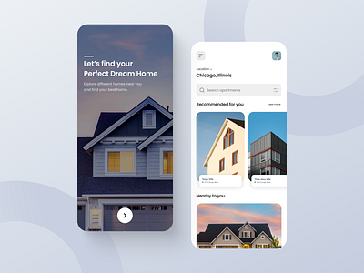 Real Estate Mobile App app design illustration ui ui design