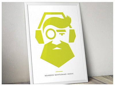 Bearded Gent 2 bearded logo monocle poster