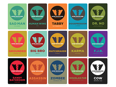 Wide Shoulder Brewery Labels