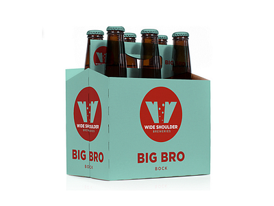 Wide Shoulder Big Bro 6-pack beer beer packaging brew case design logo design wide shoulder