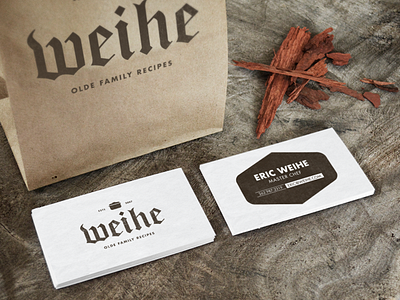 Weihe Olde Family Recipes business card food logo design logos weihe olde family recipes