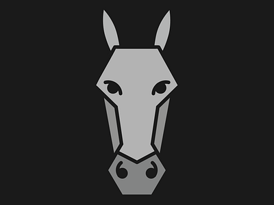 Dark Horse dark horse equine geometric grayscale horse