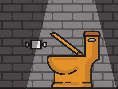 Orange Toilet