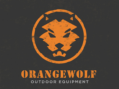 OrangeWolf branding logo orange wolf