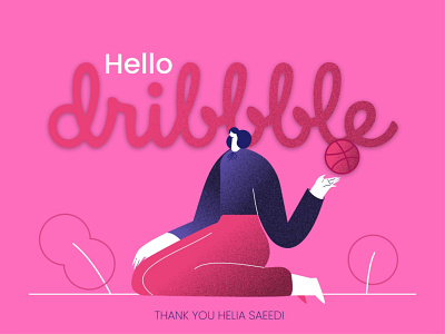Hello Dribbble! animation branding design flat illustration illustrator logo minimal outline ui ux vector web