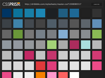 CSS Prism grid view webapp