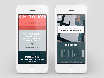 A Chicago type foundry bbg chicago color drew flat futura iphone mobile responsive rios type typography