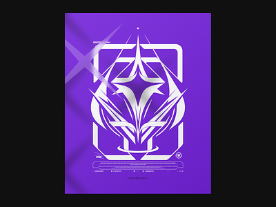 Abdication anime arknights crest cyberpunk emblem evangelion girls frontline logo mecha metal poster purple vtuber
