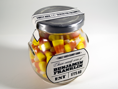 Finely Aged Candy Corn benjamin candy corn franklin packaging