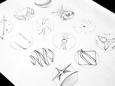 Golden Age Logos apollo circle drawing drew rios emblem logo nasa pencil sketch space wip