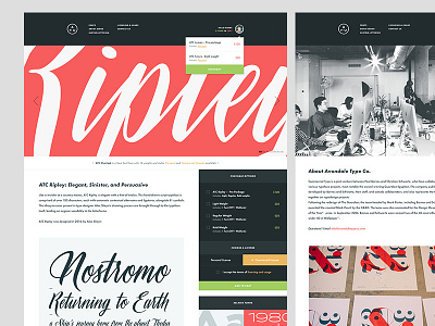 ATC 2015 - Font Page atc bbg drew rios ecommerce flat font futura modern shop simple typography web