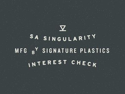 SA Singularity logo mechanical keyboards old school print seattle signature plastics simple singularity stamp vintage worn
