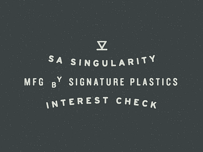 SA Singularity logo mechanical keyboards old school print seattle signature plastics simple singularity stamp vintage worn