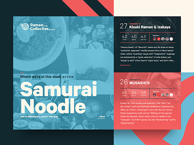 Ramen Collective — らーめんコレクション branding colorful digital food interactive japanese modern ramen type typography web