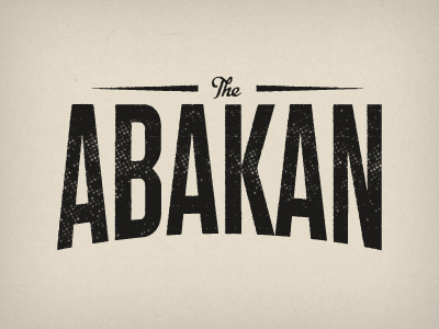 The Abakan abakan an 94 logo logotype screenprint vintage western worn