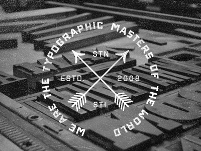 Typographic emblem dribbble