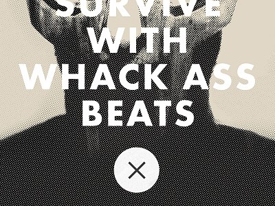 Whack ass beats bbg bitmap doom drew rios halftone mf poster screenprint vintage whack ass beats x