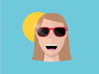 Claire flat illustration portrait summer