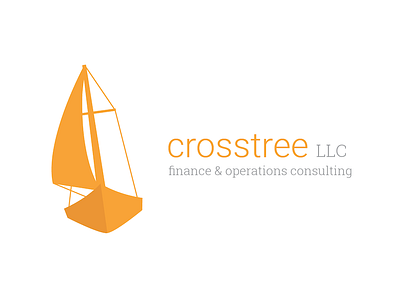 Crosstree Logo boat crosstree finance logo sailboat