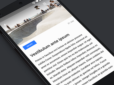 Article UI (Android) android app article material design ui