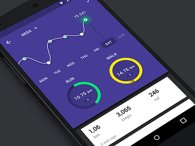 Fitnes UI (Android) android app fitnes material design ui