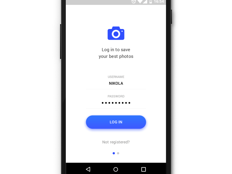 Login animation (Android)