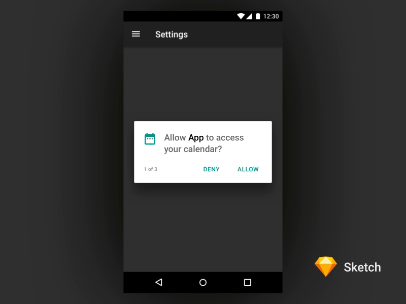 Android Permissions - Free Sketch template android sketch template