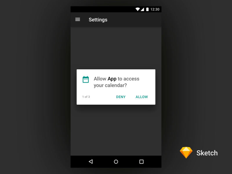 Android Permissions - Free Sketch template