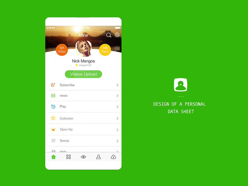 Design of a personal data sheet by Mr.Joy on Dribbble