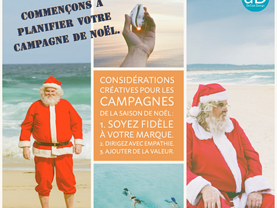 Pre Xmas summer campaign French version branding contentmanagement socialmediacontent
