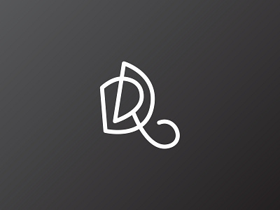 DR monogram bold brand branding design flat design illustrator logo minimalist monogram monogram logo music simple typography vector white