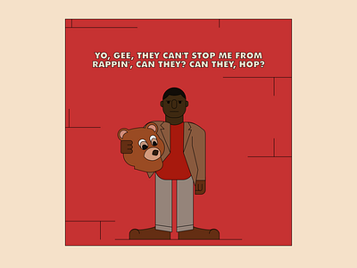 Kanye West College Dropout Minimal Art | Backpack