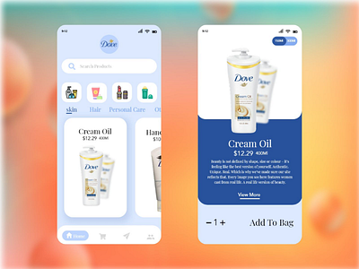 Dove Official _ Ui Design adobe xd app app design art brand creative design dove graphic graphic design mackup mobile ui ui art ui designer uiux ux web web design