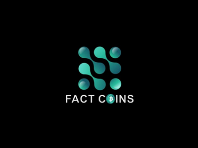 FACT COINS LOGO art bitcoin brand branding coin coin logo color creative gradient gradient logo graphic graphic design illustration illustrator logo logo design logos logotype monogram sketch logo