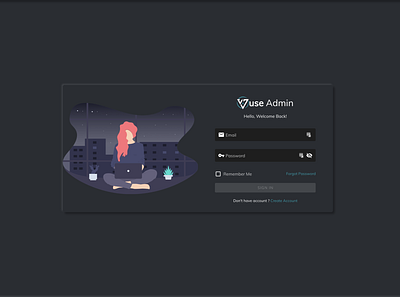 Vuse Admin - Premium Vuejs Admin Template chat dark dashboard design light login login design login page login screen neumorphic neumorphism scss signin template ui vue.js vuejs vuetify