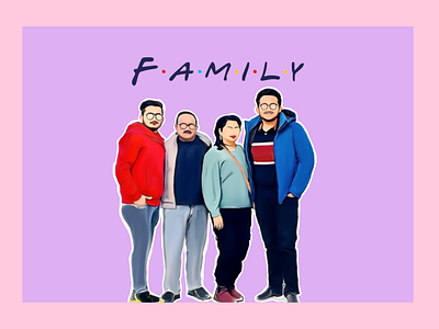 Family illustration 3d animation branding graphic design logo ui