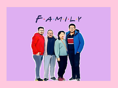 Family illustration 3d animation branding graphic design logo ui