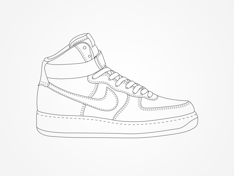 Nike Line Illustration by Liam Roughley on Dribbble