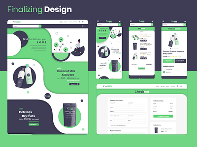 Essence Natural UI Design app branding design ui ux web website