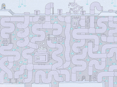 AMAZED book childrens book childrens illustration detailed details drawing illustration kids book kids illustration labyrinth maze pipes underground