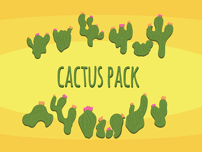 Cactus Illustration Pack | FREE cactus cactus illustration cactuses detail digital digital art green greens illustration illustrator mexican art mexico mexico city poster print