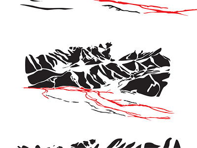 Journey mountains illustration