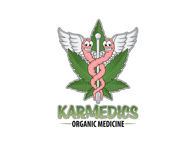 Organic Medicine canabis cartoon design illustration logo medicine organic vector