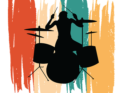 drummer animation branding design icon illustration illustrator logo minimal typography ui vector