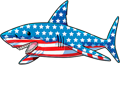shark of america animation branding design illustration illustrator logo typography vector