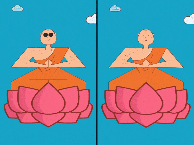 Mordern Monk animation animation 2d illustration motion graphics