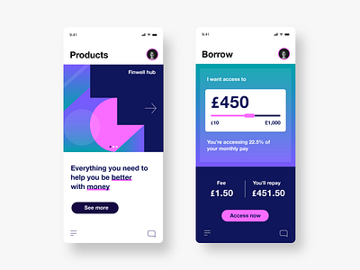 Banking app app design illustration typography ui ux