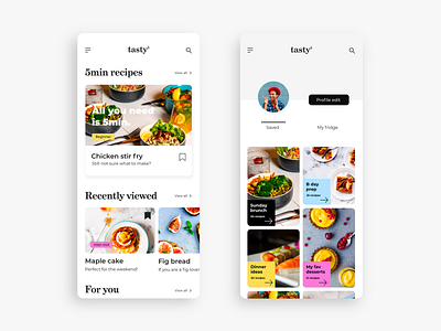 Recipe app - IOS native app design typography ui ux