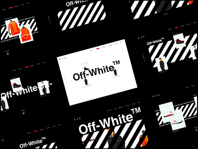 Off White -> Header Variants dark design flat interface layout typography ui ux webdesign website white