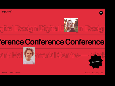 DigiDays Conference design interface layout showcase typography ui ux web design website